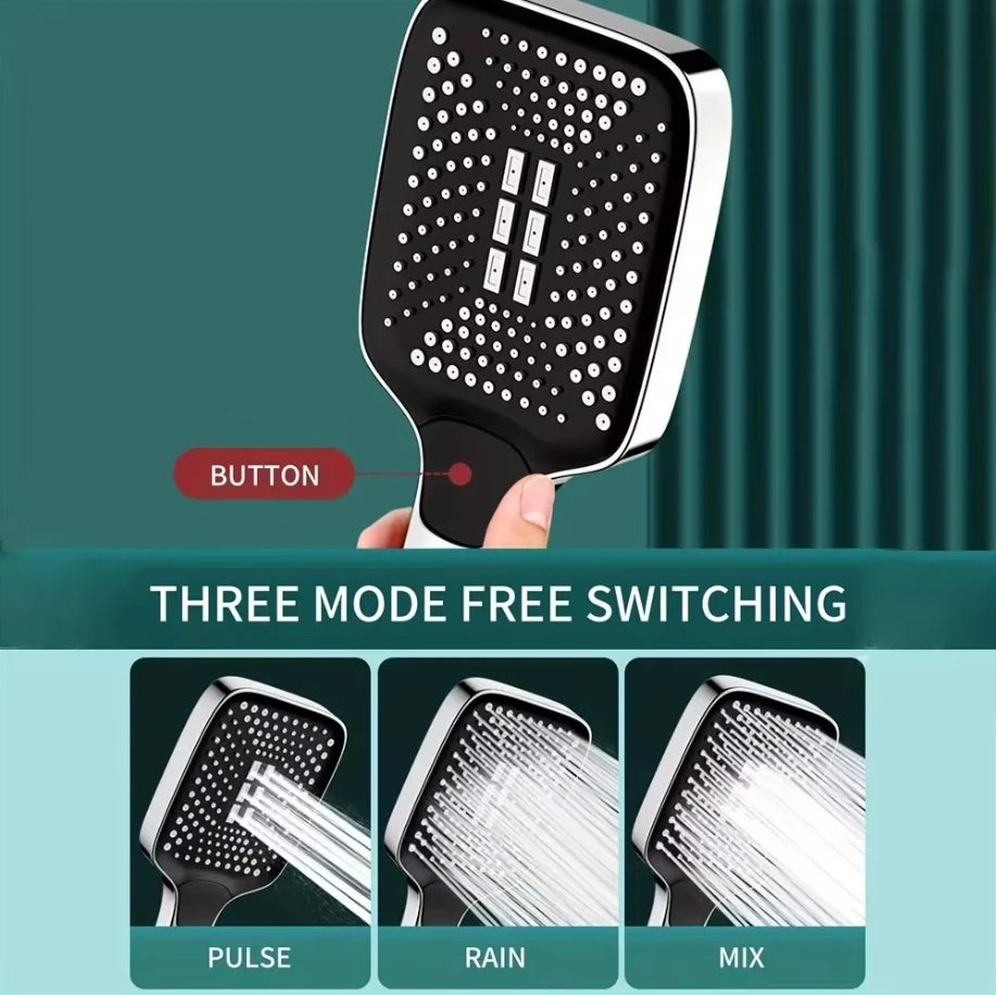New 30cm Large Size High Pressure Overhead Rain Shower Head Large Flow Booster Rain Shower Head 360° Rotation Water Saving