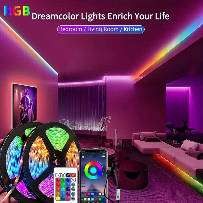 RGB LED Dreamcolor Strip Light-Smart Bluetooth Control