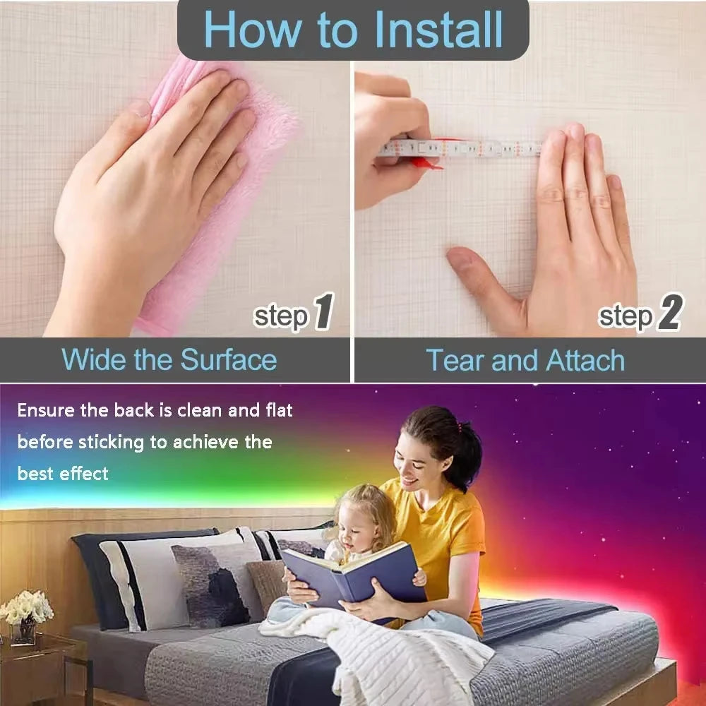 RGB LED Dreamcolor Strip Light-Smart Bluetooth Control