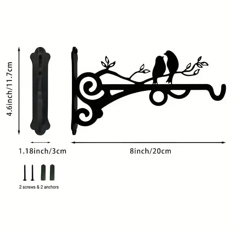 1pc Multifunctional Hanging Basket Plant Bracket Outdoor And Indoor, Plant Hook, Wall Mounted Lantern Hook, Garden Plant Flower