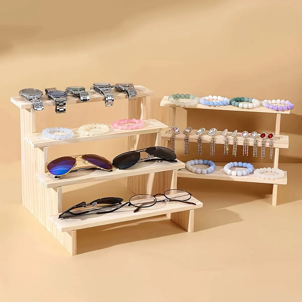 Wooden display rack, perfume, cosmetics storage rack, jewelry rack, for party decoration, commercial display rack